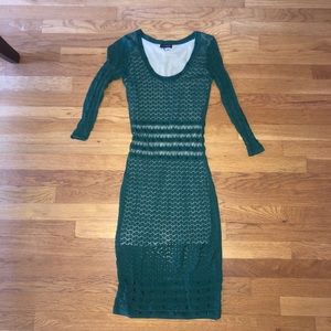 Forest Green Bodycon Midi Dress - Venus